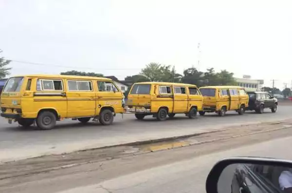 This Only Happens In Lagos: Checkout This Lagos Hilarious Style Towing Convoy [Photos]